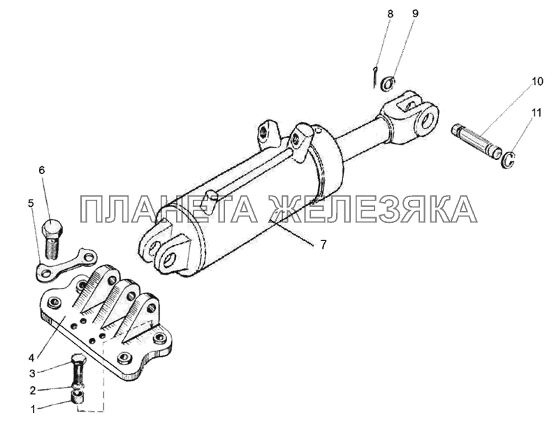 Гидроцилиндр Ц 100x200/ Ц110x200 МТЗ-826