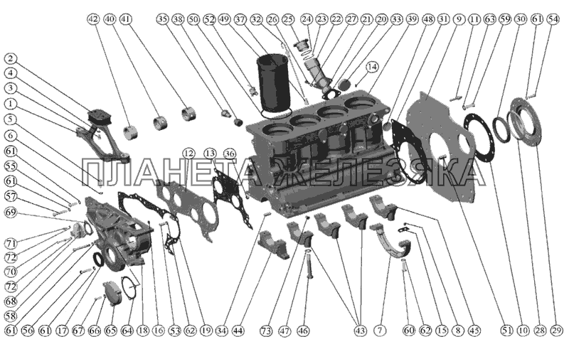 Установка передней опоры. Блок цилиндров МТЗ-90/92