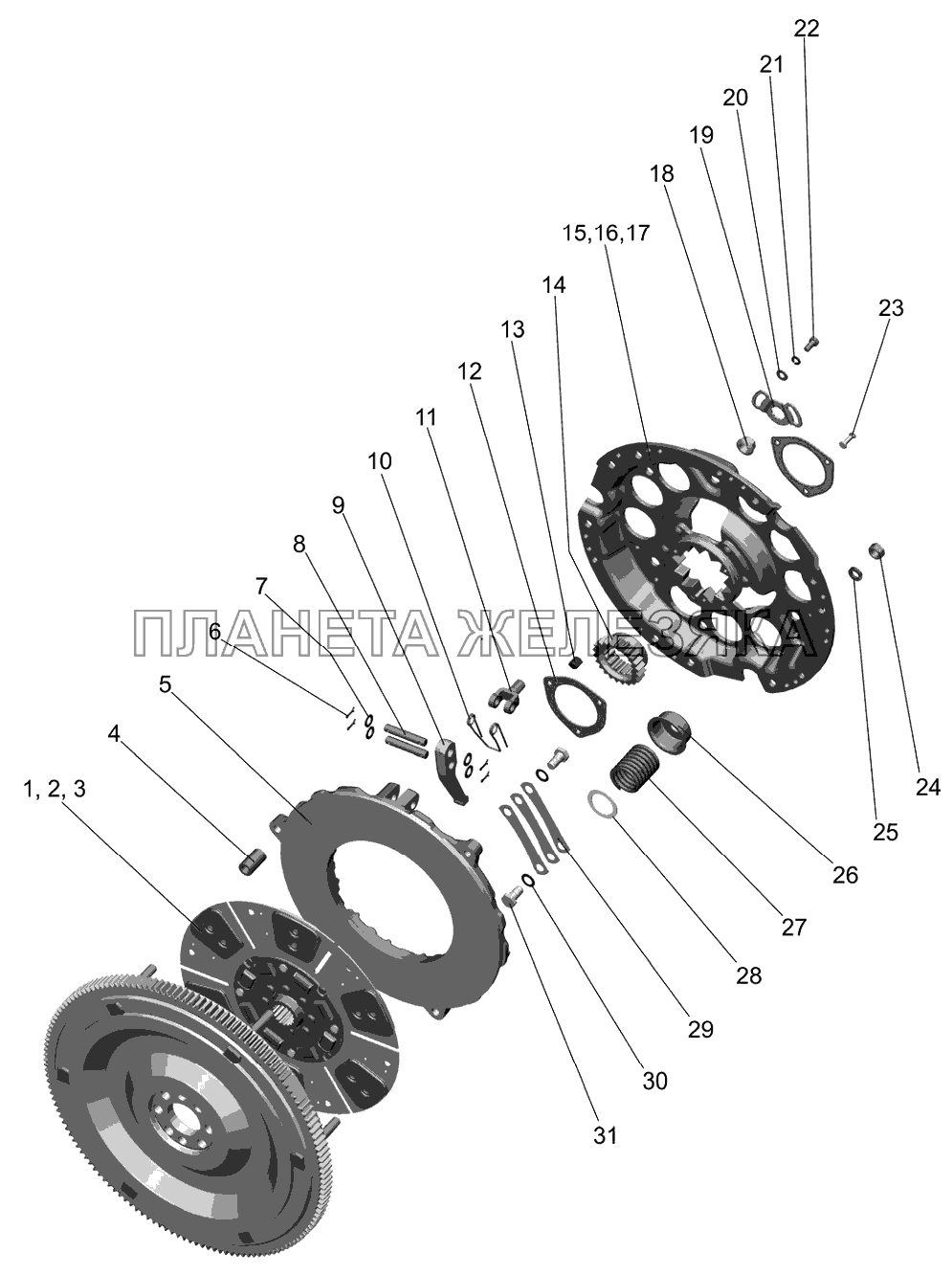 Установка сцепления 240-1005009-06 Беларус-922.3 / 922.4