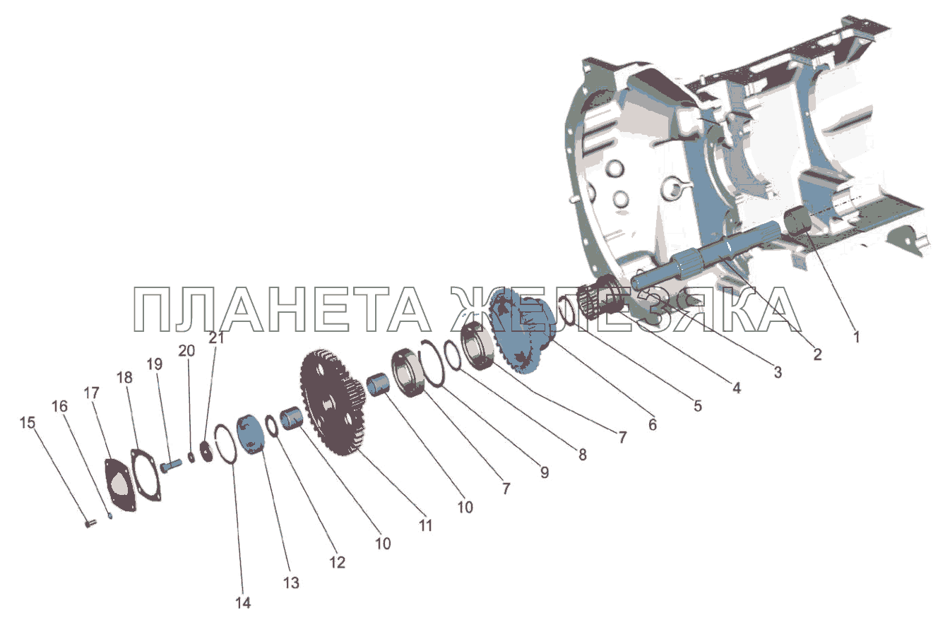 Корпус сцепления (привод ВОМ вал ведомый) (для тракторов с гидромеханической трансмиссией) Беларус-923.4