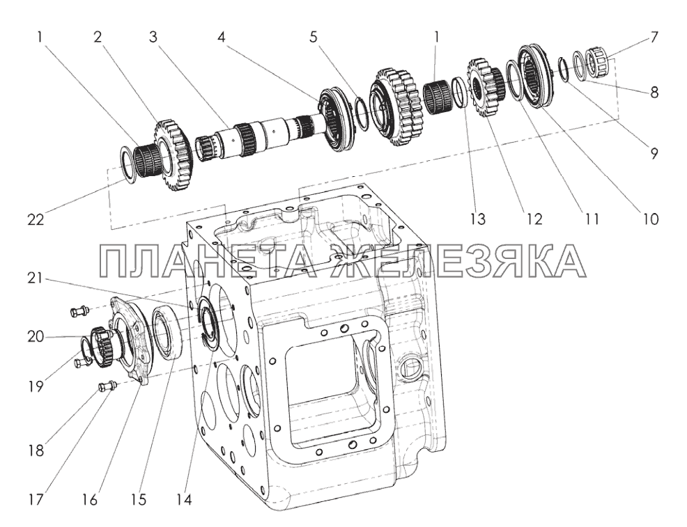 Вал первичный (для тракторов с гидромеханической трансмиссией) 77-1700010-А-01/-03 Беларус-923.4