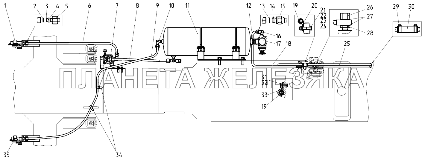 Пневмопривод 923-3506505-04/-05 Беларус-923.4