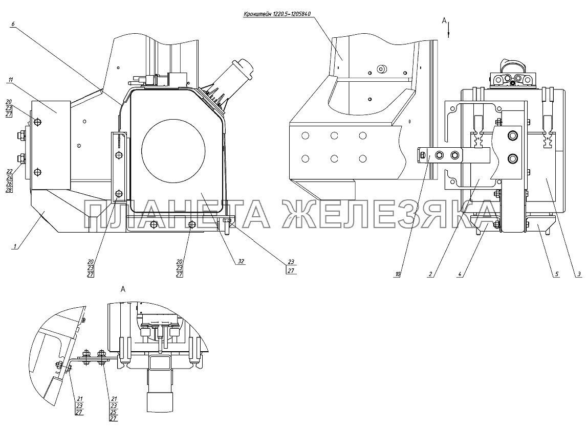 Установка бака системы SCR (1220.5Р-1201010/-А) Беларус-952.5