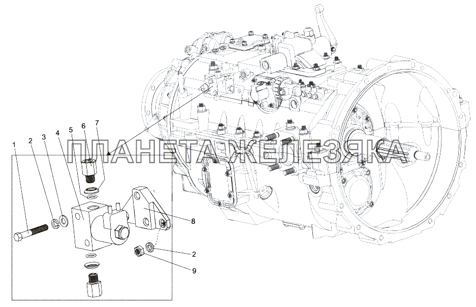 Установка клапана электромагнитного МЗКТ-65151 