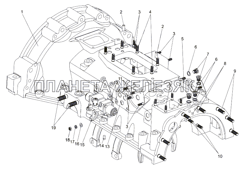 Механизм переключения передач 202-1702010 МЗКТ-65151 