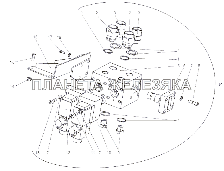 Установка клапанной коробки МЗКТ-65151 