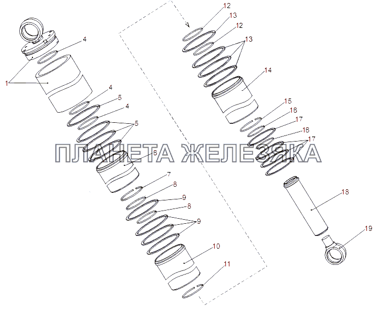 Гидроцилиндр 6515-8603010-05 МЗКТ-65151 