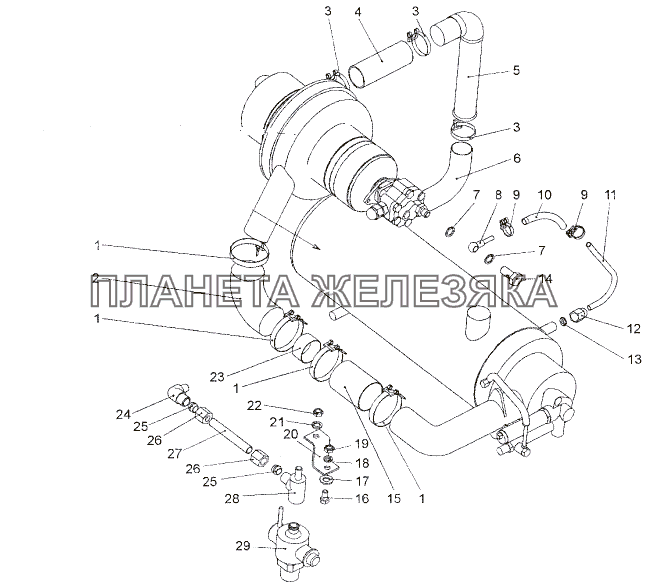 Подогреватель ПЖД 65151-1015005 МЗКТ-652511