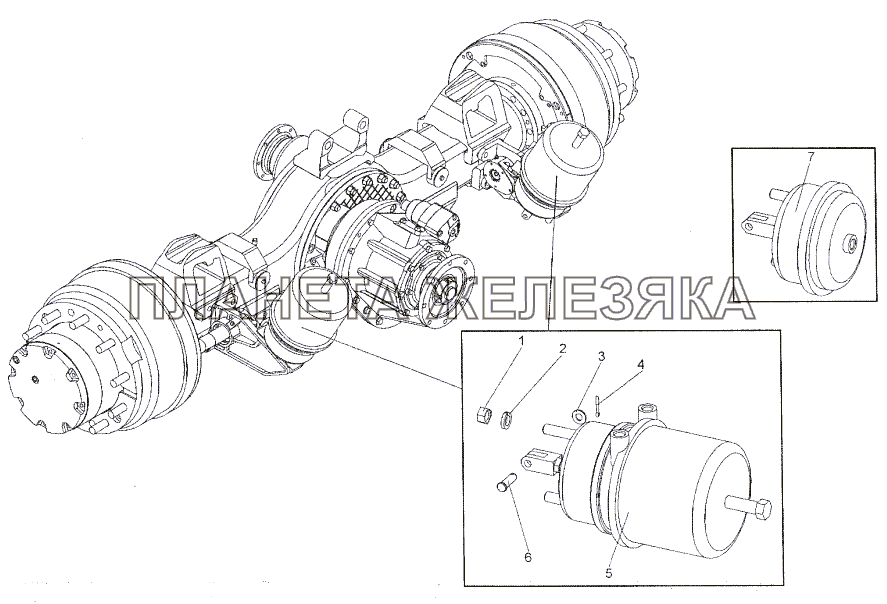 Установка тормозной камеры МЗКТ-652511