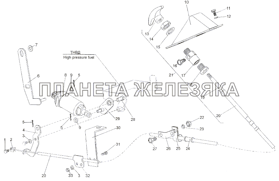 Приводы останова двигателя МЗКТ-7402