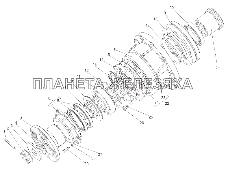 Картер блокировки 6527-1802230 МЗКТ-7401