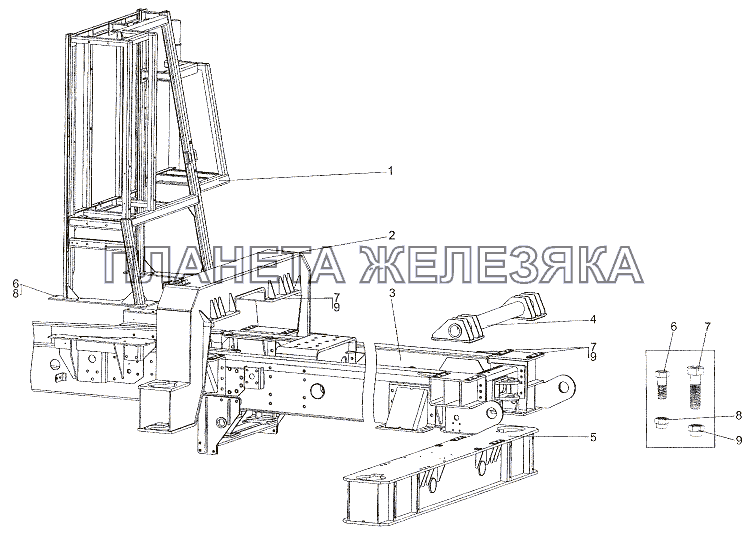 Рама 79011-2800010, 79011-2800010-10 МЗКТ-6527