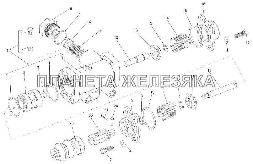 Кран накачки шин 543-4222010-21 МЗКТ-7401