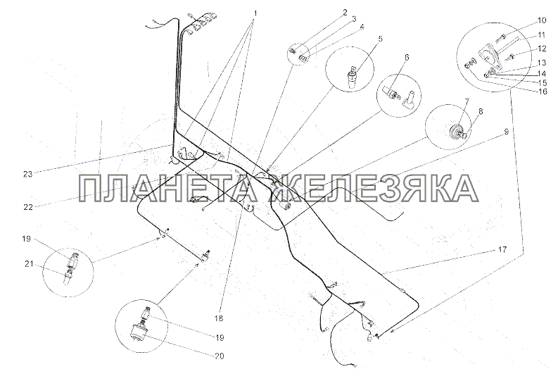 Установка электрооборудования двигателя МЗКТ-79011