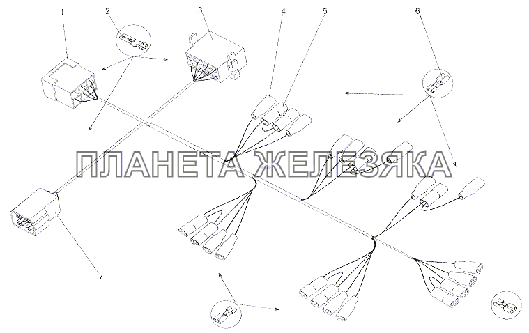 Жгут проводов 6527-3724017, Э79011-3724017 МЗКТ-6527