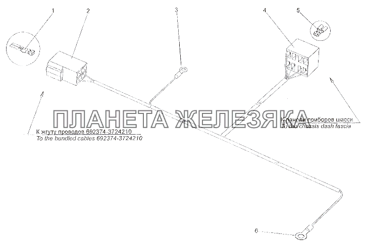 Жгут проводов 7401-3724200 МЗКТ-7401