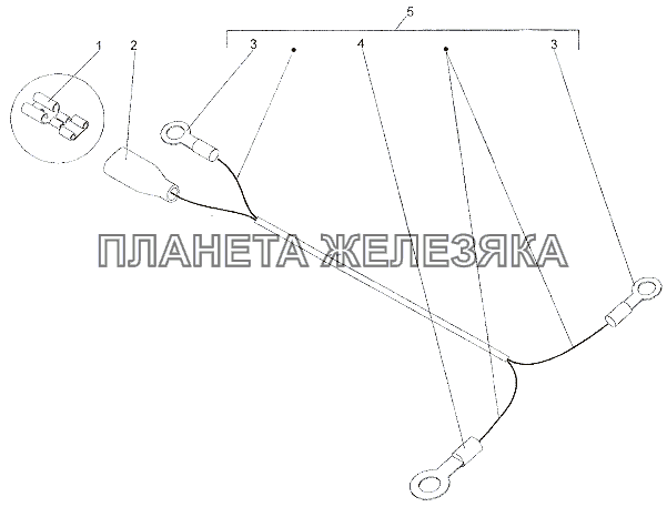 Жгут проводов подсветки манометра 79092-3724234 МЗКТ-7402