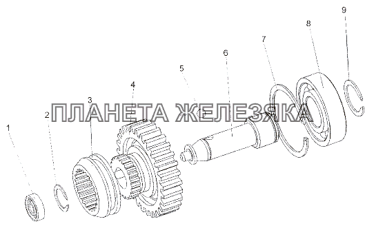 Шестерня ведущая МЗКТ-7401