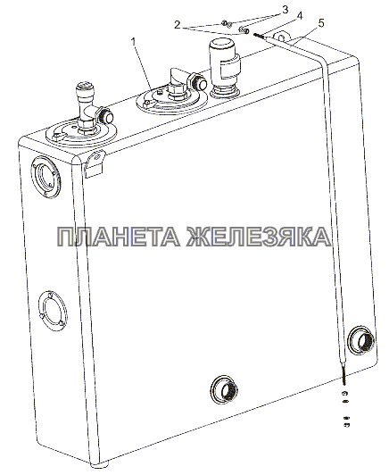 Установка бака МЗКТ-79011