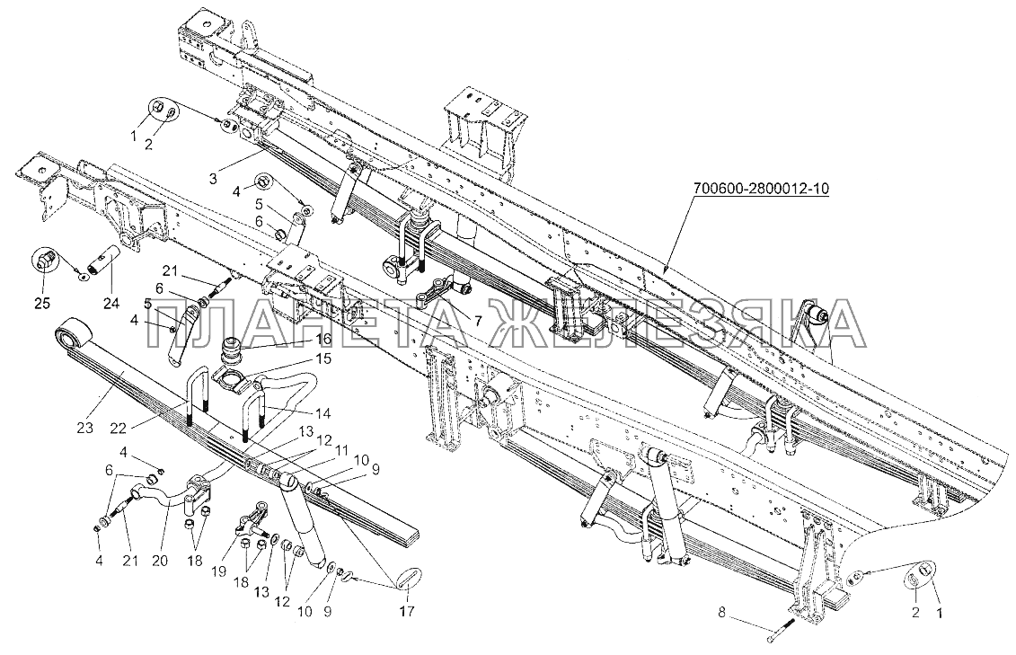 Подвеска передняя МЗКТ-700600-011