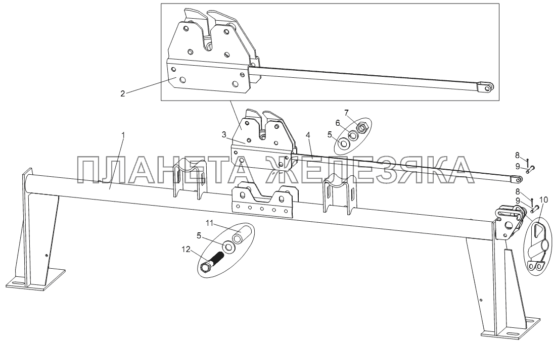 Балка опоры 74131-5001660 МЗКТ-74131