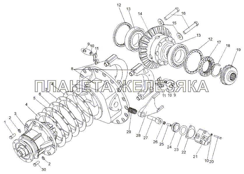 Редуктор заднего моста 8007-2302010 МЗКТ-74171