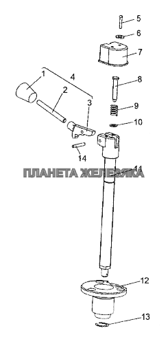 Привод управления краном 8021-3122110 МЗКТ-74171