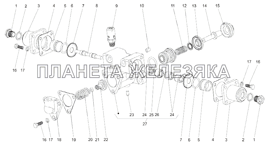 Воздухораспределитель 201-1723010 МЗКТ-79092 (нов.)