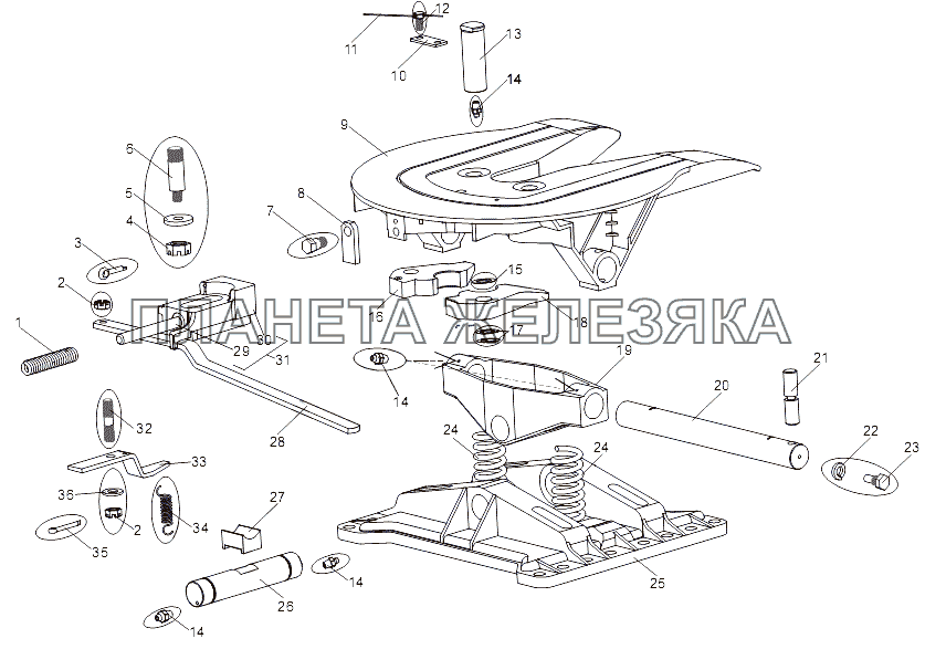 Седельное устройство 537-2702010-01 МЗКТ-79092 (нов.)