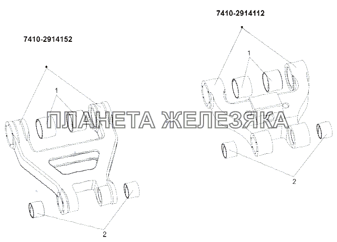 Рычаги подвески 7410-2914112, 7410-2914152 МЗКТ-79092 (нов.)