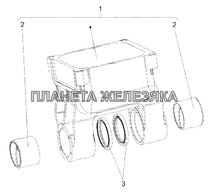 Коробка подушки балансира 7410-2918210 МЗКТ-79091