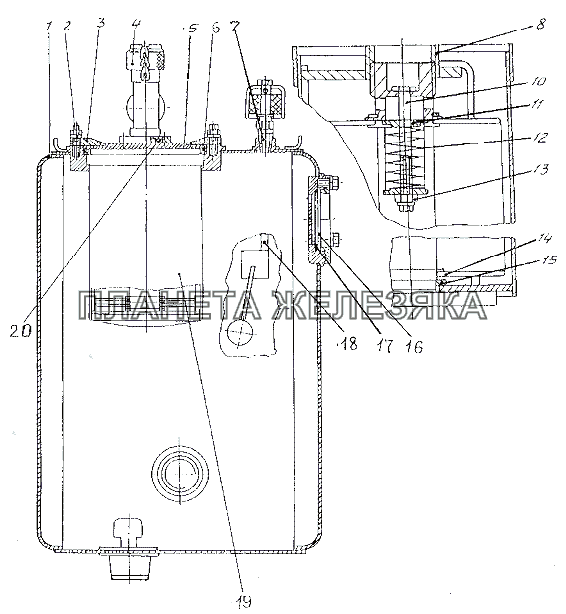 Бак масляный МЗКТ-751652