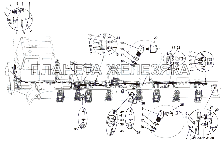 Установка электрооборудования на шасси МЗКТ-751652