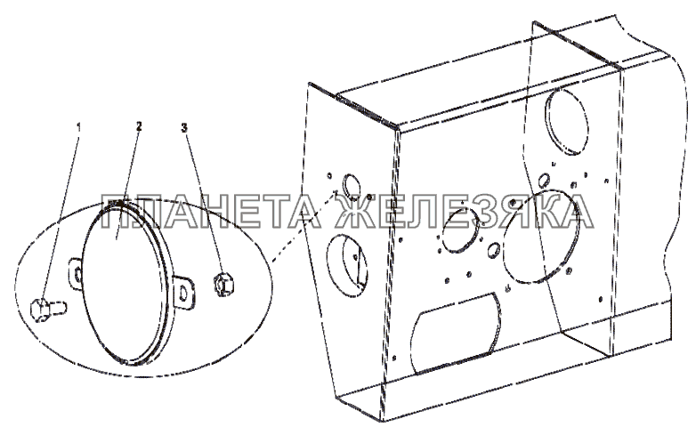 Установка световозвращателя ФП 316 МЗКТ-79092 (нов.)