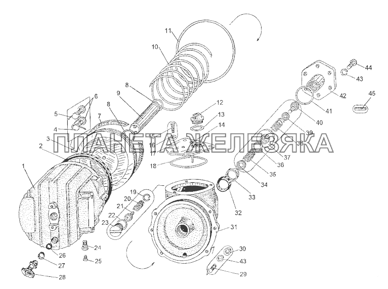 Главный тормозной цилиндр 742952-3505010 МЗКТ-74296