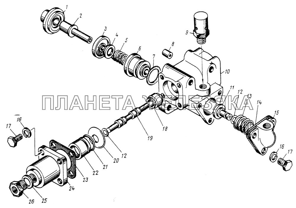 Детали коробки передач МЗКТ-79092