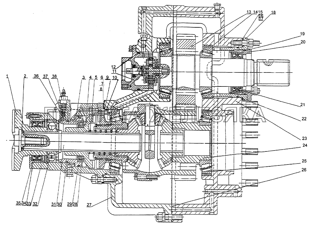 Редуктор привода МЗКТ-79092