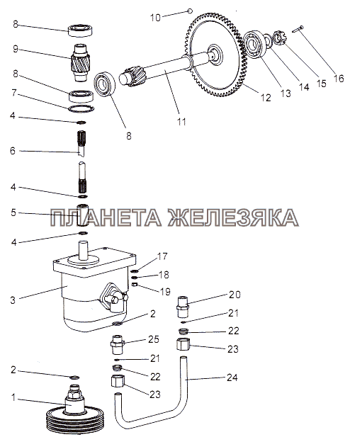 Детали привода насоса МЗКТ-7930-200