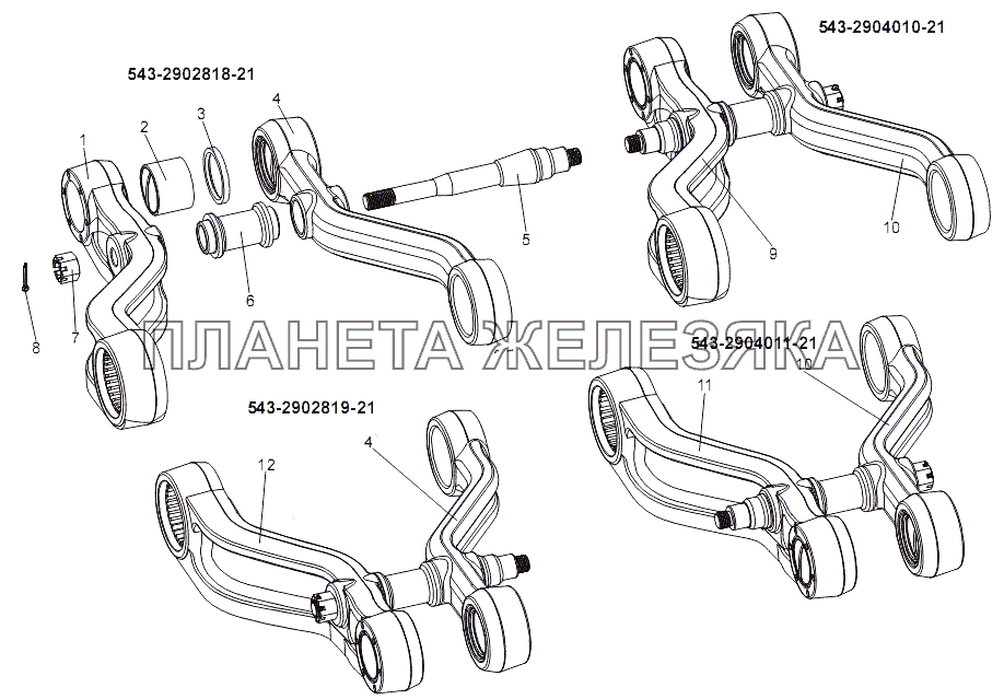 Рычаги подвески нижние передние МЗКТ-7930-200