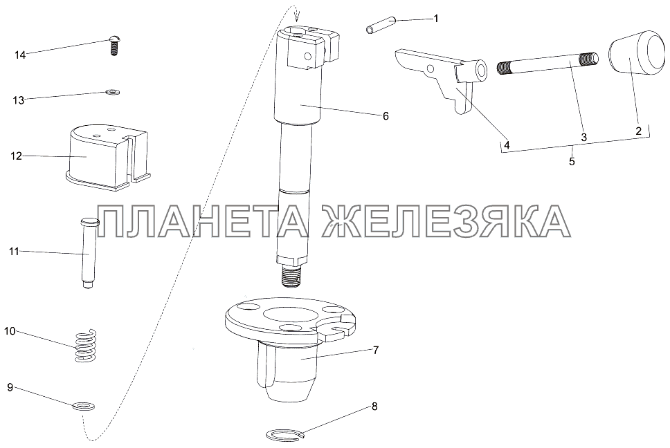 Привод управления краном 7930-3122110 МЗКТ-7930-200