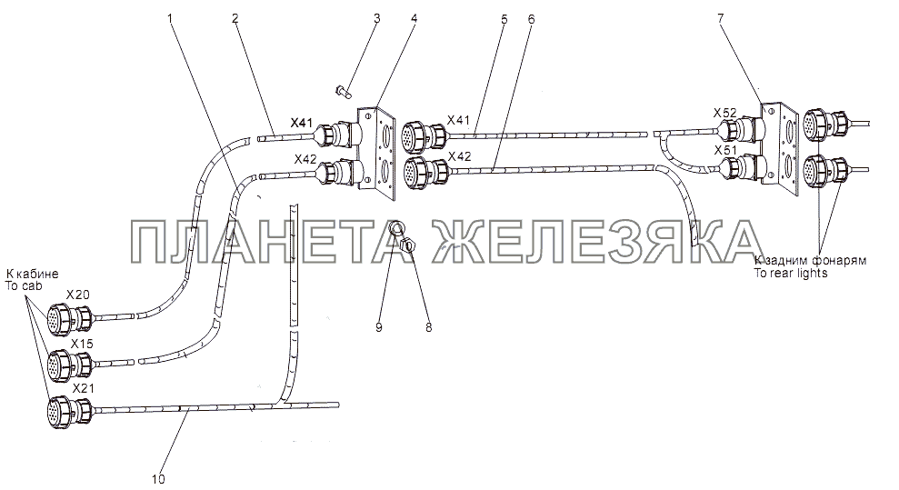 Установка электрооборудования на шасси МЗКТ-7930-200