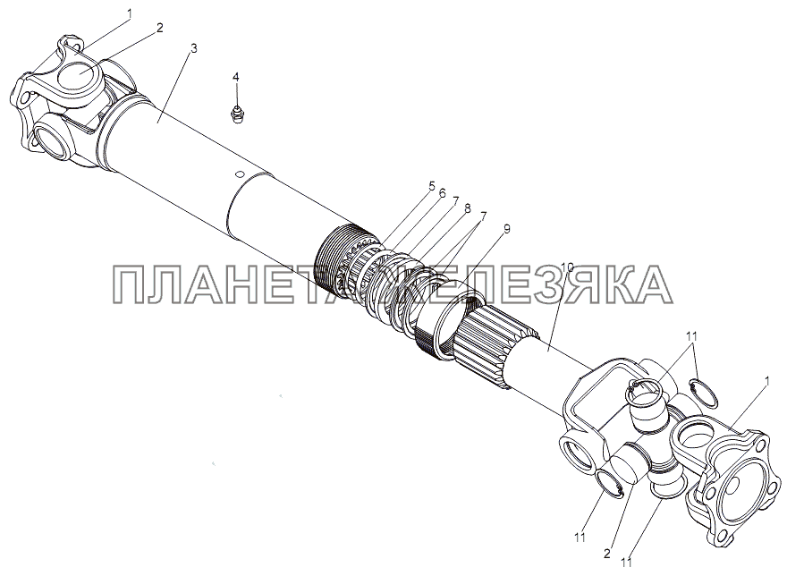 Вал карданный 7930-4253010 МЗКТ-7930-200