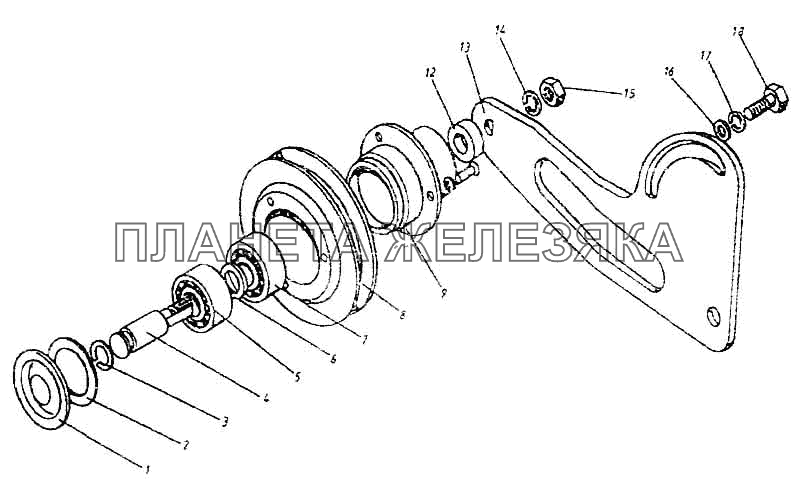 Ролик натяжной привода вентилятора ПАЗ-3205-110