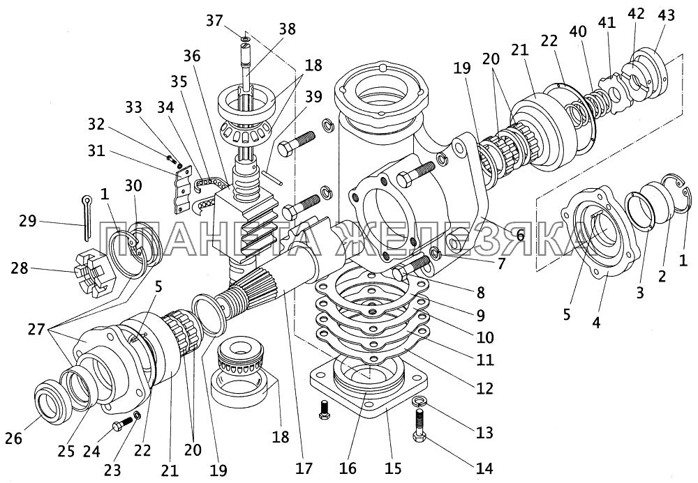 Механизм рулевого управления ПАЗ-4234