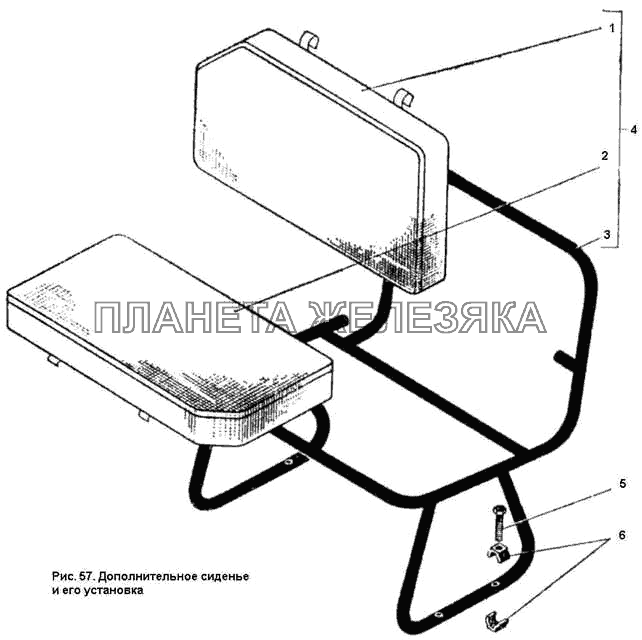 Дополнительное сидение и его установка К-701