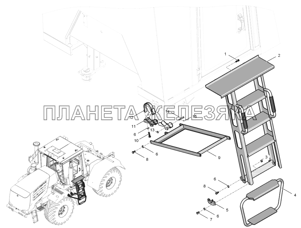 744Р-8210000-3 Лестница К-744Р1 