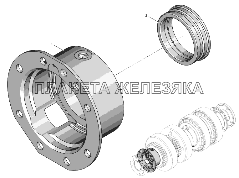 700А.17.01.020-1 Опора левая К-744Р1 