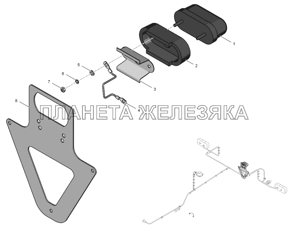 744Р-3761140 Фонарь освещения номерного знака К-744Р1 