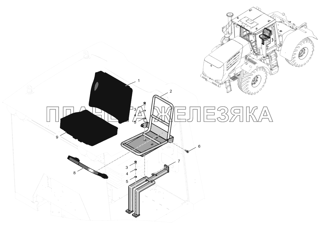 744Р-6810000 Сиденье дополнительное К-744Р2 