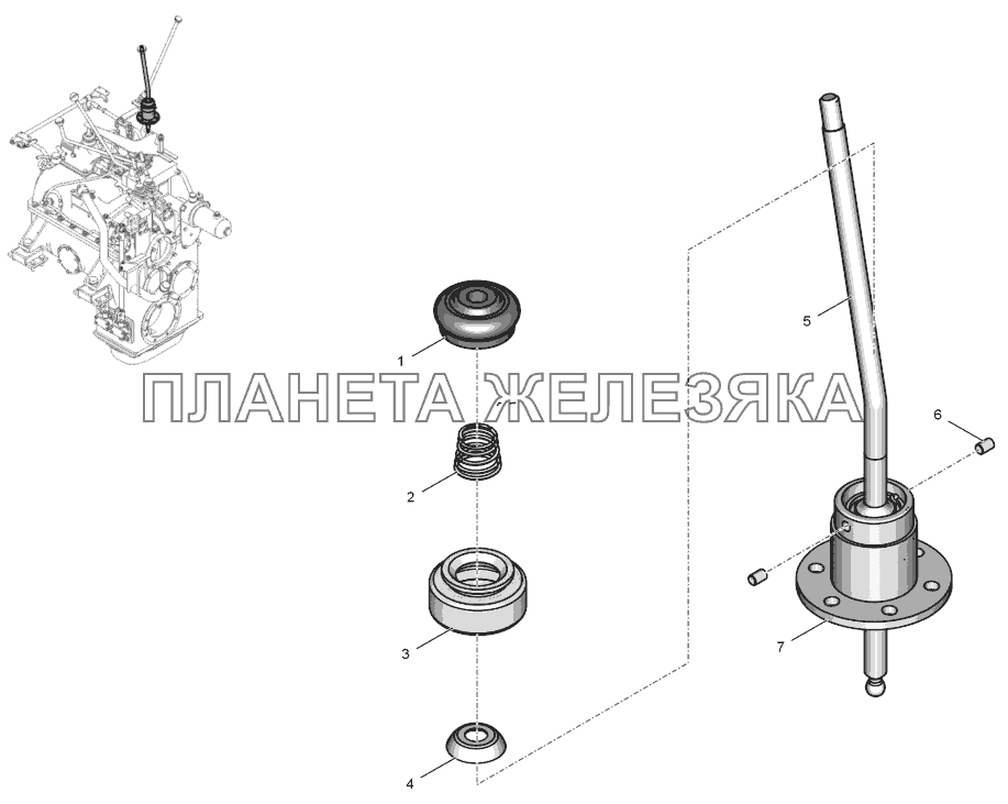 744Р-1719200-1 Рычаг К-744Р2 